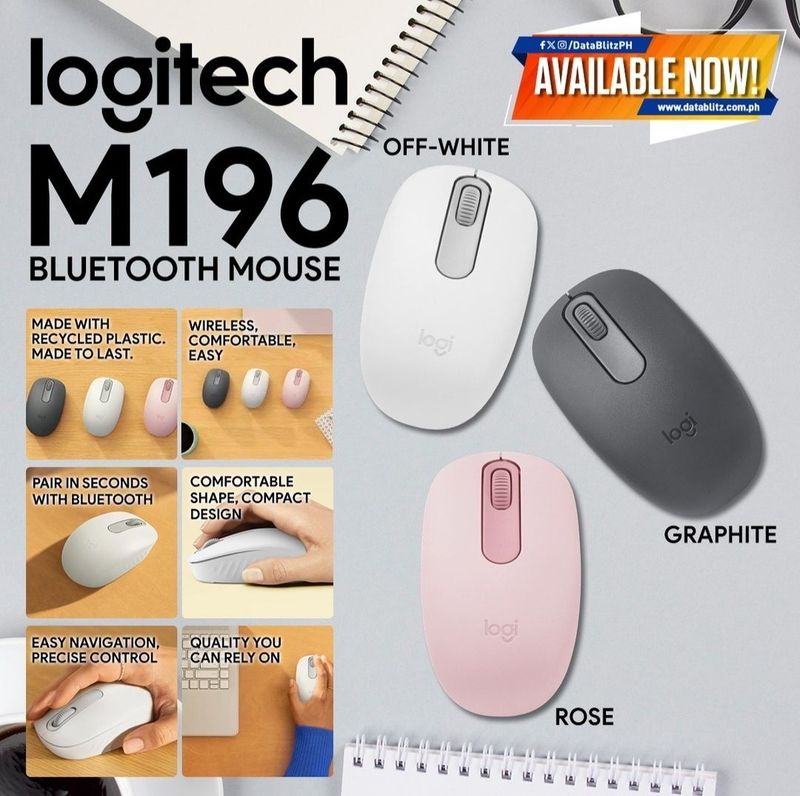 Топ! Logitech M196 Bluetooth цвет Graphite Беспроводная мышка/мышь