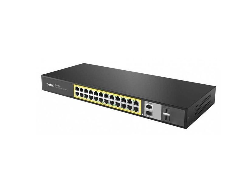 }Коммутатор Netis P124GH 24xFE PoE+2xGE Uplink 2xGE SFP, неуправляемый