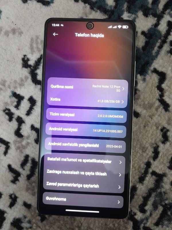 Redmi not 12pro plus 5g