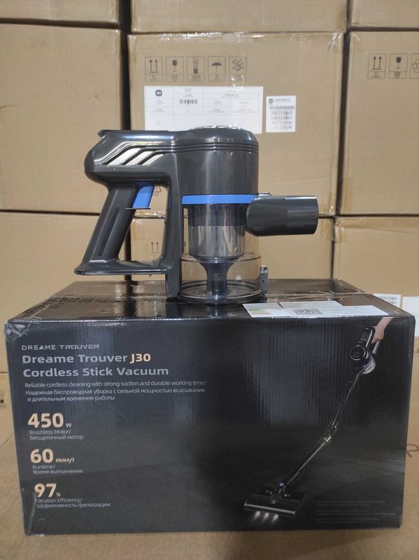 Беспроводной пылесос Xiaomi Dreame Trouver Vacuum Cleaner J30, черный Беспроводной пылесос Xiaomi Dreame Trouver Vacuum Cleaner J30, черный