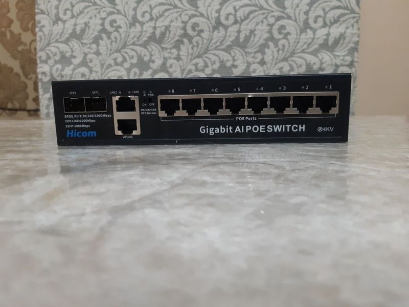 Hicom Gigabit AI Poe Switch для видеонаблюдения