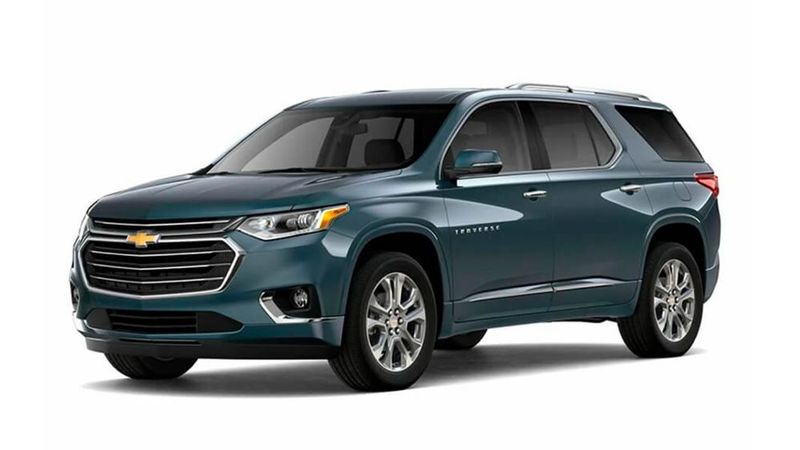 Chevrolet Traverse 2021 (зеленый)