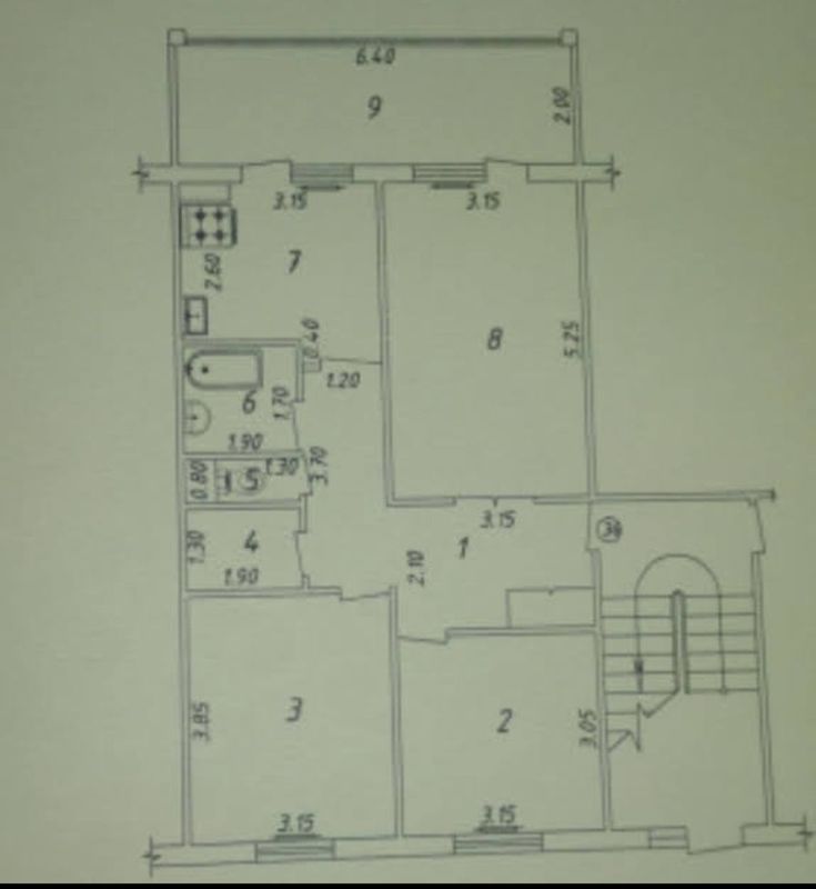 3/4/5 Тузель-2 Корзинка. Балкон 2×6. Не торец. 78м².