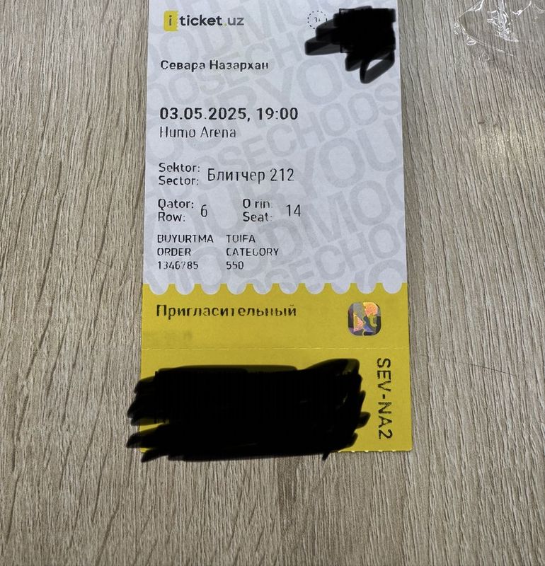 Sevara Nazarxon konsertiga bilet 3-may Sevara Nazarxon konsertiga bilet 3-may
