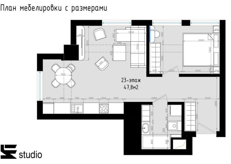 Продается квартира 2/23/24 квартира коробка 47м2 ЖК Modera Tower (ИСА)