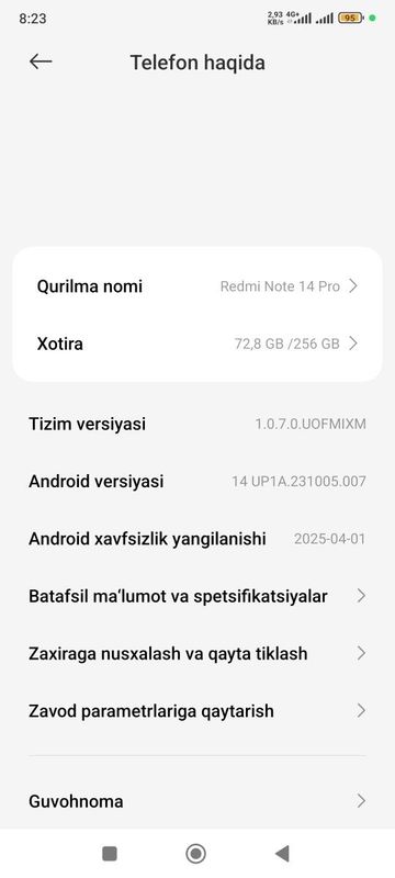 Redmi not 14 pro Redmi not 14 pro