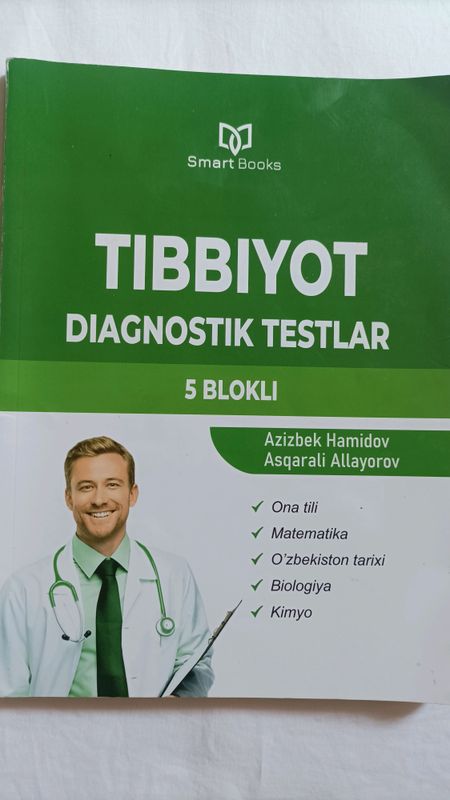 Tibbiyot kitob diagnostika testlari Tibbiyot kitob diagnostika testlari
