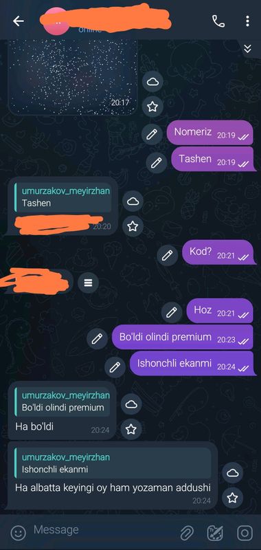 Telegram premium xizmati