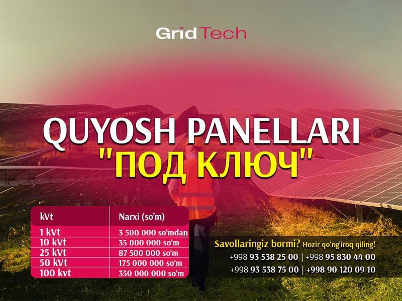 Quyosh panellarini o'rnatish xizmati | Quyosh panel | invertor