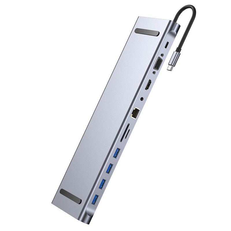 Скидка! Доставка! Type c hub ,station hdmi,vga,lan,usb 4 port,aux,card Скидка! Доставка! Type c hub ,station hdmi,vga,lan,usb 4 port,aux,card