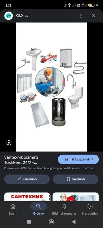 Santehnika ishlarini qilamiz Santehnika ishlarini qilamiz