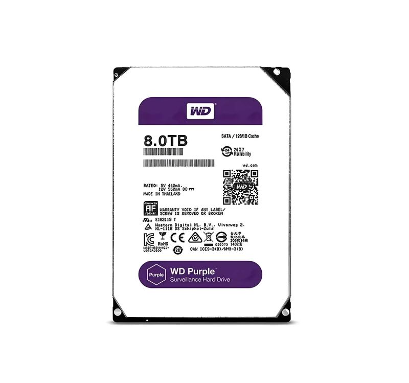 | Жесткий диск HDD 8TB WD PURPLE /128 Mb, SATA 5400 rpm