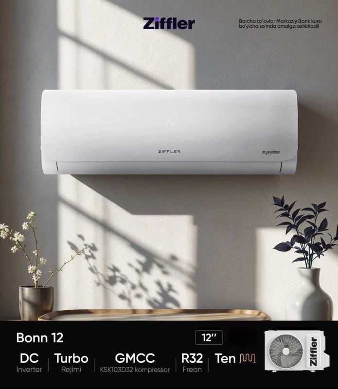 Кондиционер Ziffler 12 Inverter Доставка бесплатная