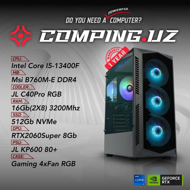 (NEW) 13400F/B760M/16Gb/512Gb/RTX2060Super (NEW) 13400F/B760M/16Gb/512Gb/RTX2060Super