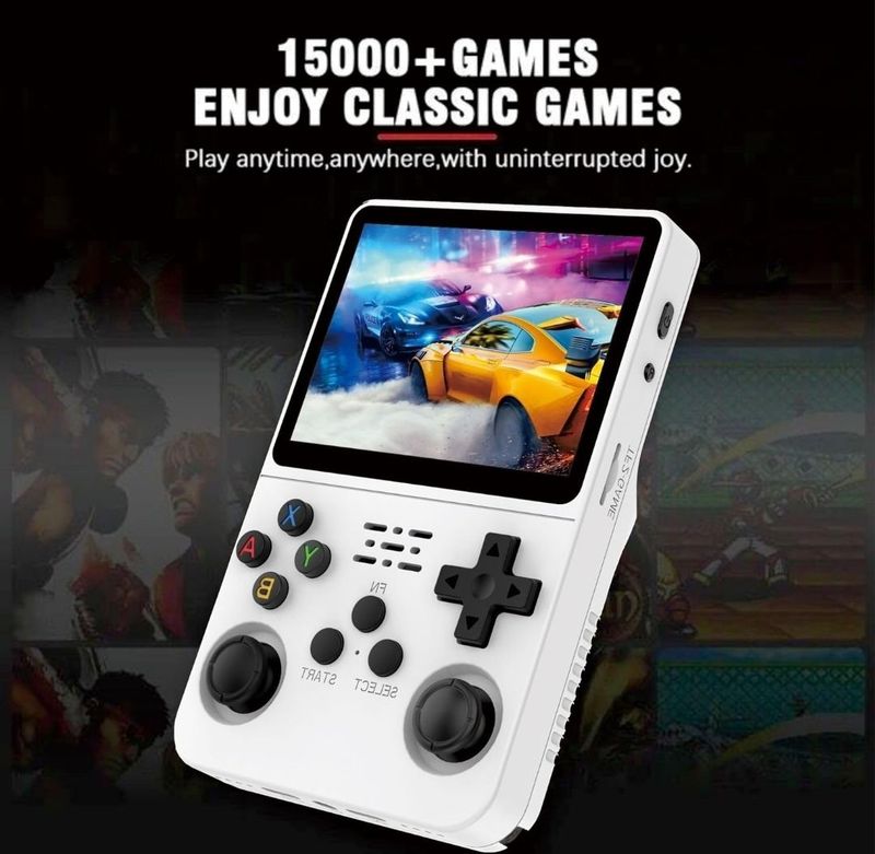 R36S O'yin Console. 14987ta o'yinlari mavjud! (oq) R36S O'yin Console. 14987ta o'yinlari mavjud! (oq)