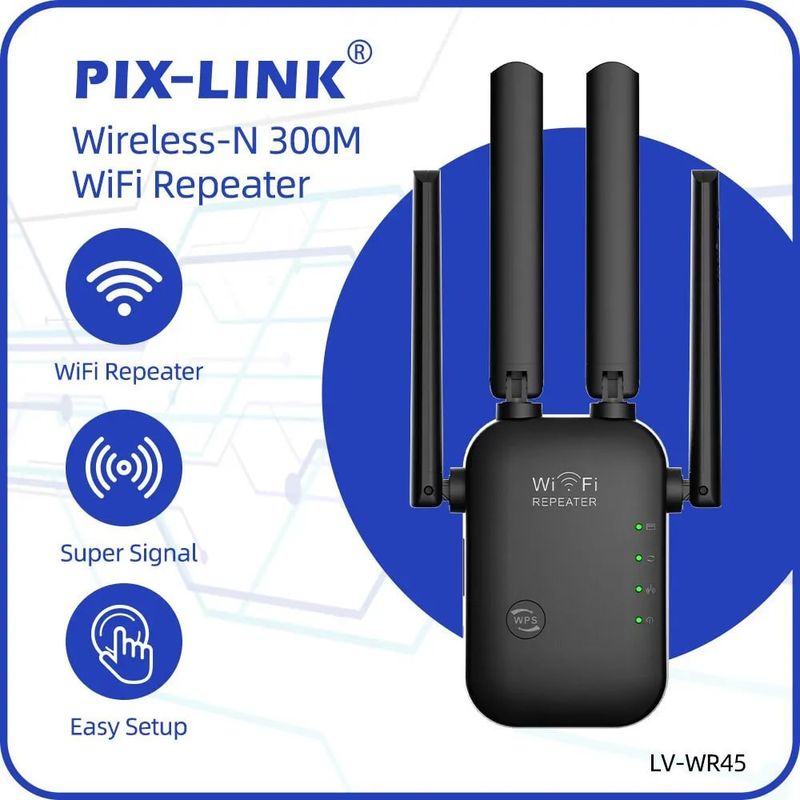 Усилитель сигнала Wi-Fi PIX-LINK WR45 Усилитель сигнала Wi-Fi PIX-LINK WR45