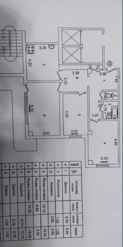 АЛГОРИТМ 30. 3 х комнатная 85 м2. 3 этаж без ремонта