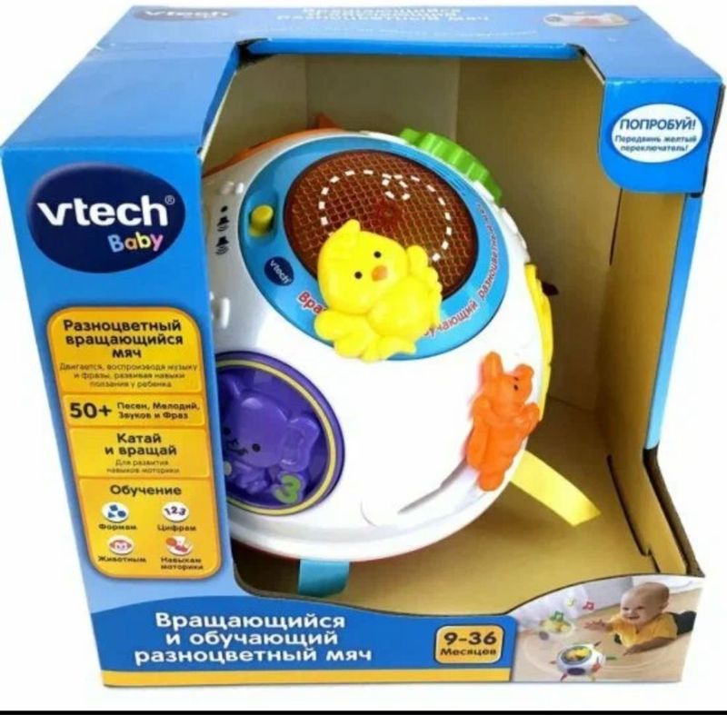 Разивающая игрушка Vtech Вращающийся и обучающий разноцветный мяч