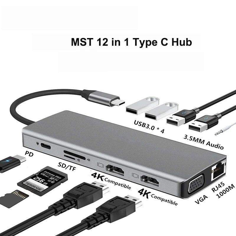 Скидка! Доставка! Type c hub , to 2 port hdmi,lan gb ,usb 3.0, vga ,ca Скидка! Доставка! Type c hub , to 2 port hdmi,lan gb ,usb 3.0, vga ,ca