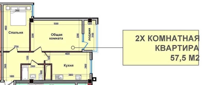 Выгодно! 2-комнатная (57,5м) в новостройке за 45700$, Саракулька (ВЦ)