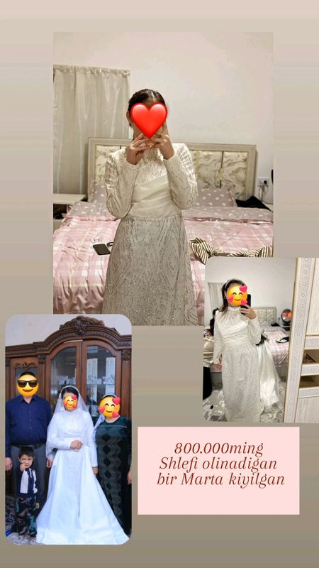 shlefi olinadigan oq libos