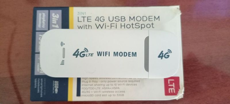 Продаётся 4G LTE USB MODEM с Wi-Fi router