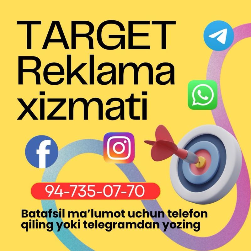 Ko’proq sotish uchun TARGET REKLAMA dan foydalaning