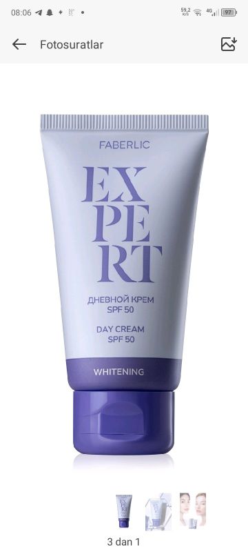 SPF 50 oqartiruvchi krem SPF 50 oqartiruvchi krem