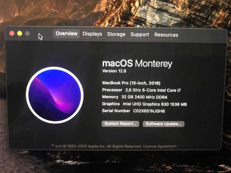 MacBook Pro 15 inch 2018 ( 2, 6 Ghz 6-core Intel Core i7, 32/ 512 ) MacBook Pro 15 inch 2018 ( 2, 6 Ghz 6-core Intel Core i7, 32/ 512 )