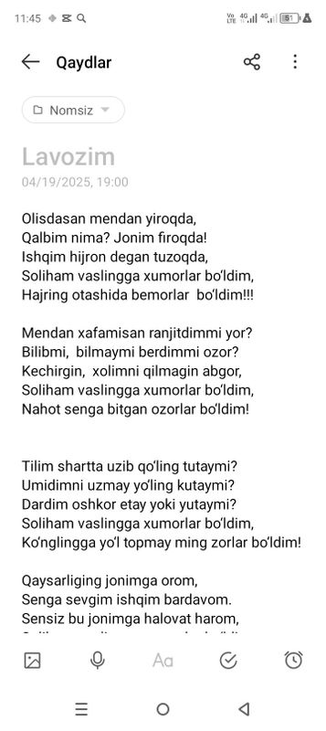 O‘z muallifligimdagi sheʼrlarni sotaman