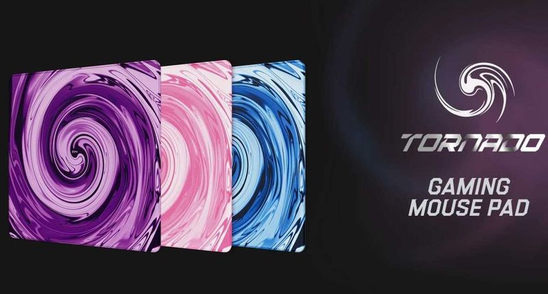 Scyrox Tornado Mousepad – ko'k pushti va binafsha ranglarda kovrik Scyrox Tornado Mousepad – ko'k pushti va binafsha ranglarda kovrik