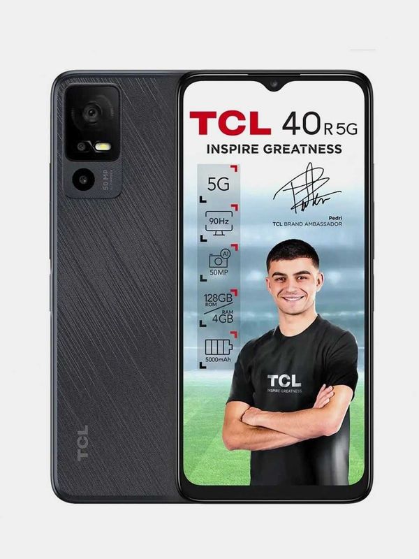 Смартфон TCL 40R 5G, 4/128 ГБ, Starlight Black