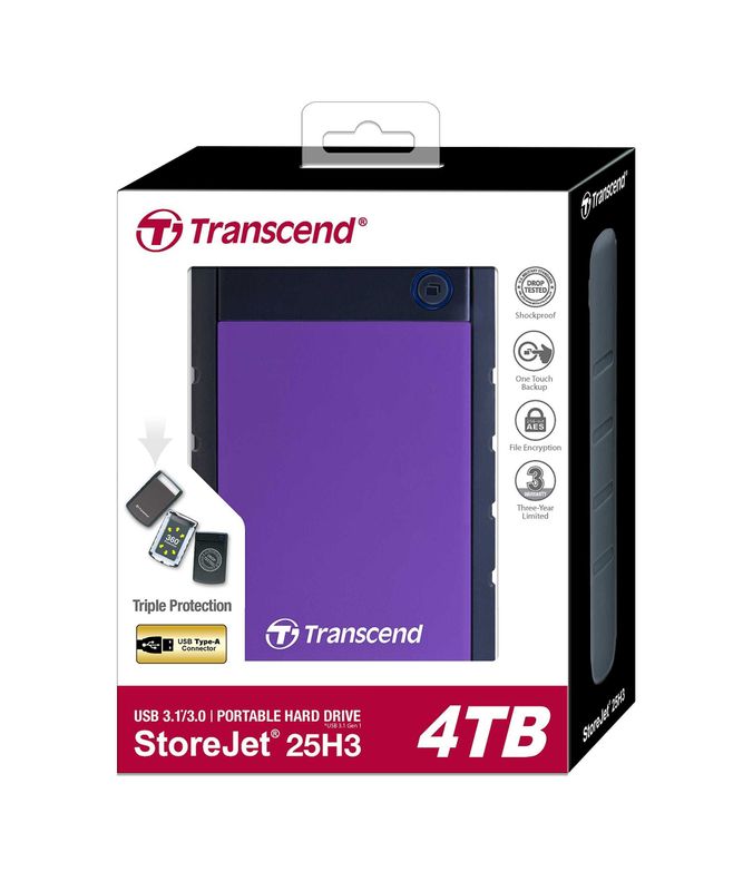 (Новый) 4 ТБ Внешний Transcend StoreJet 25M3 (Новый) 4 ТБ Внешний Transcend StoreJet 25M3
