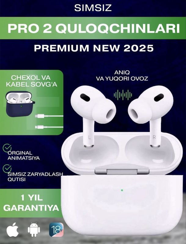 Airpods Pro 2(Simsiz quloqchinlar) Airpods Pro 2(Simsiz quloqchinlar)