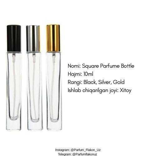 Parfyum flakon, Paryum idishi, Atomayzer, Kvadrat 10ml Parfyum flakon, Paryum idishi, Atomayzer, Kvadrat 10ml