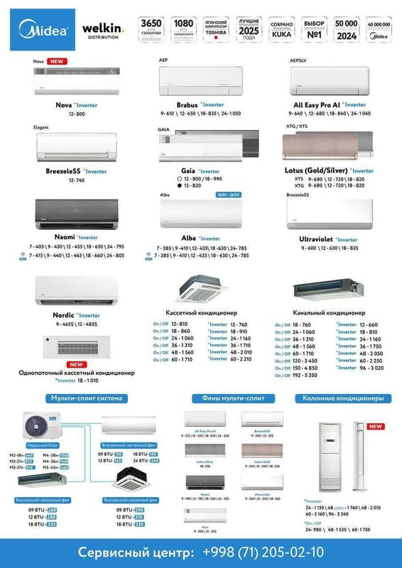 Кондиционеры MIDEA 7,9,12,18,24 INV в наличии! Кондиционеры MIDEA 7,9,12,18,24 INV в наличии!