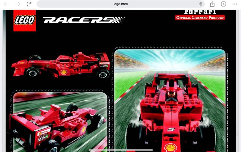 LEGO Racers: Ferrari 248 F1 1:24 (8142) LEGO Pull-Back Motor Vodafone LEGO Racers: Ferrari 248 F1 1:24 (8142) LEGO Pull-Back Motor Vodafone