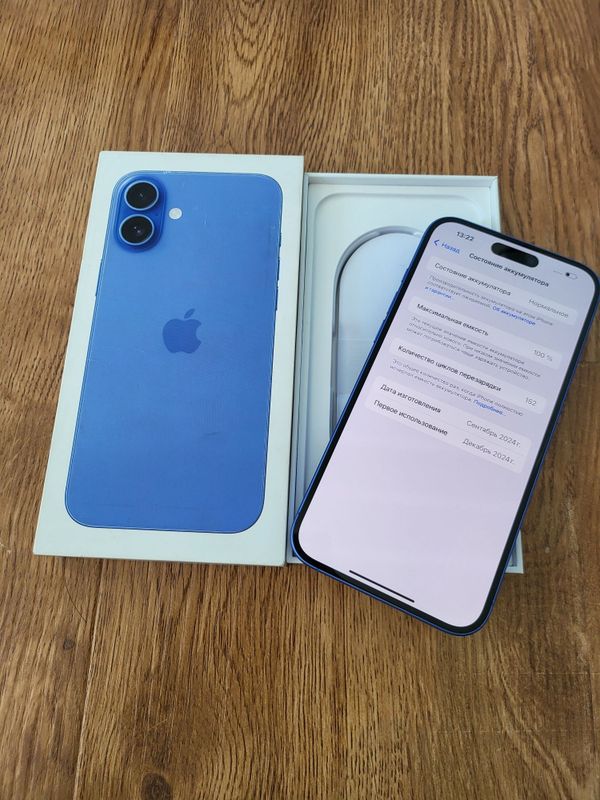 Apple iPhone 16 Plus 128GB Battery 100% Apple iPhone 16 Plus 128GB Battery 100%