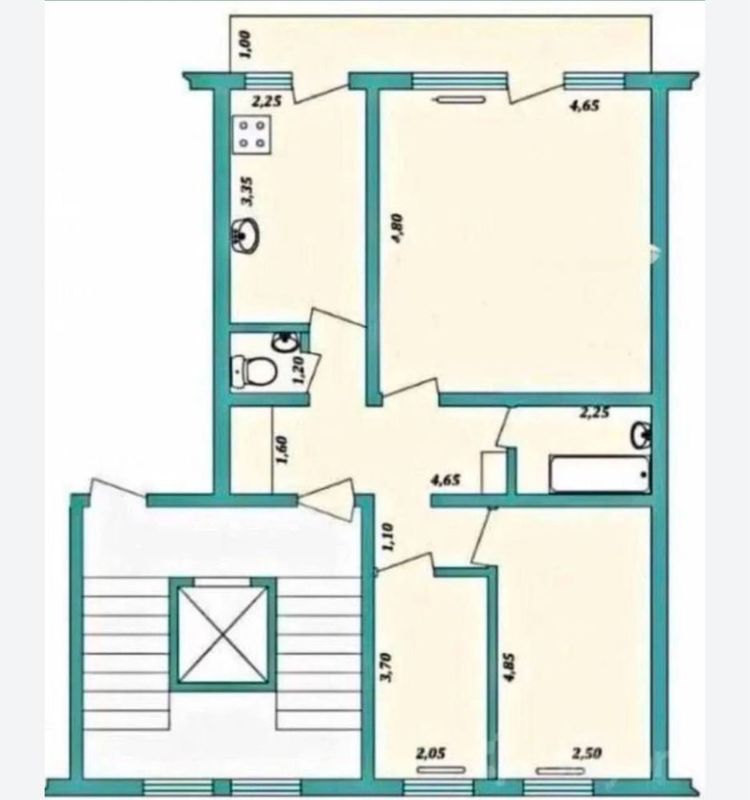 Продается Своя квартира Лисунова 3/8/9 Площадь 73м2. Ипотека Можно