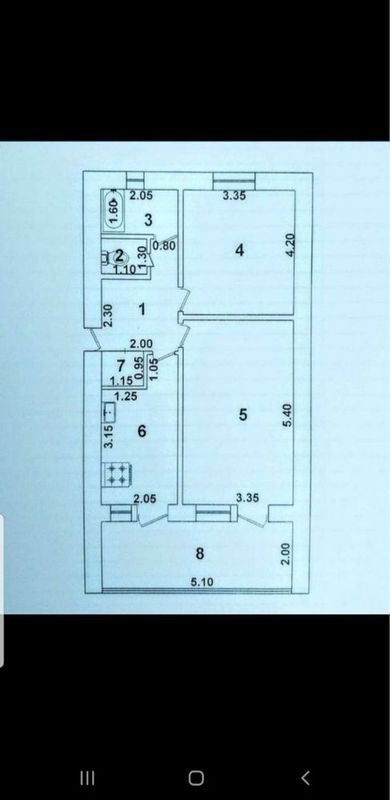 Своя 2/4/4 Водник (Сувсоз) 77 серия, кирпич 2х6 , без ремонта 49000 $