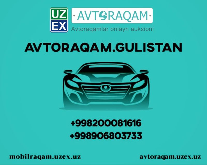 avtoraqam.gulistan sizga o’z hizmatini taklif qiladi!
