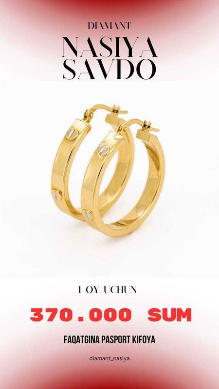 Tilla zirak " Vinta Luxe" Cartier uslubida Tilla zirak " Vinta Luxe" Cartier uslubida