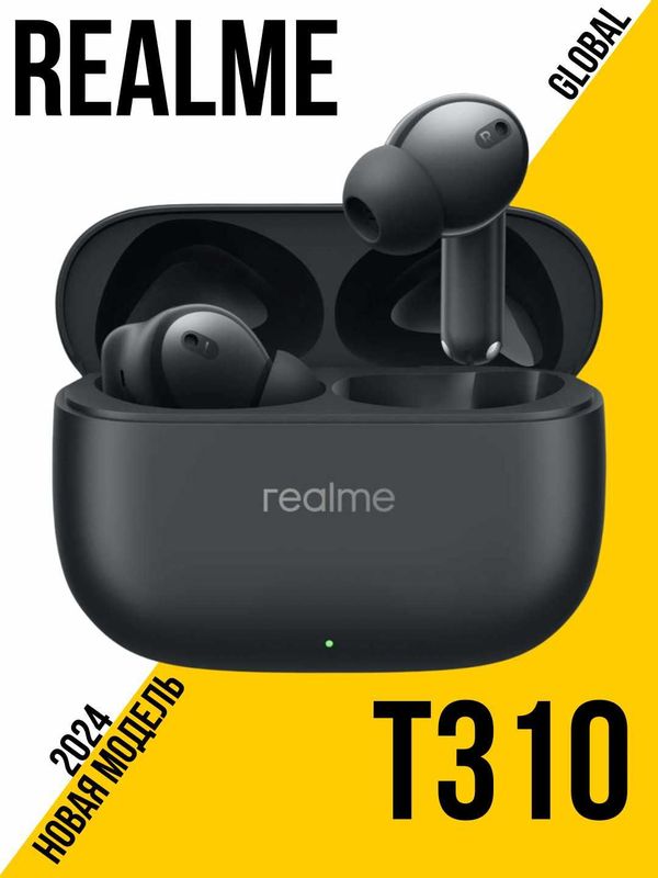 Беспроводные наушники Realme T310, Global Version, с шумоподавлением