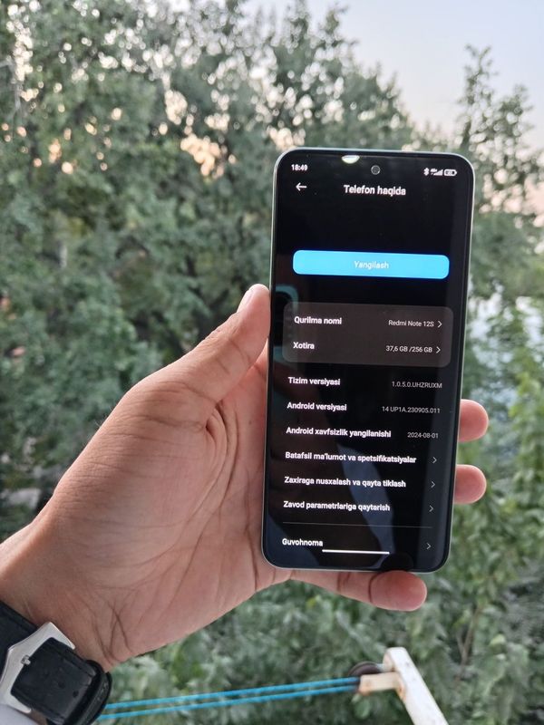 Redmi note 12 s rangi rasmda Redmi note 12 s rangi rasmda