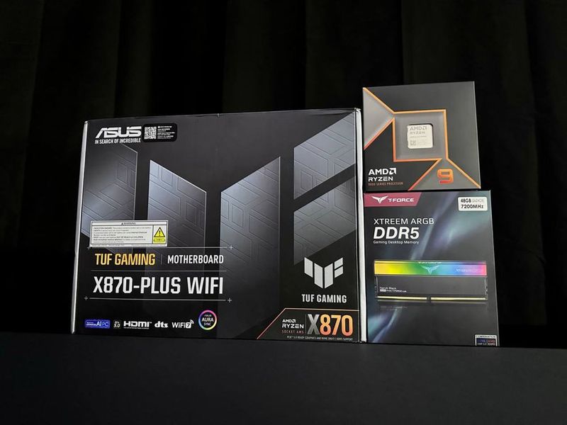 AMD Ryzen 9 9950X+ XTREEM ARGB 48GB 7200Hz+ TUF Gaming X870-Plus WiFi7