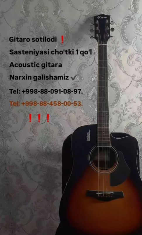Akustik gitara sotiladi xolati ideal. Olinganiga 2 oy bo‘ldi. Akustik gitara sotiladi xolati ideal. Olinganiga 2 oy bo‘ldi.