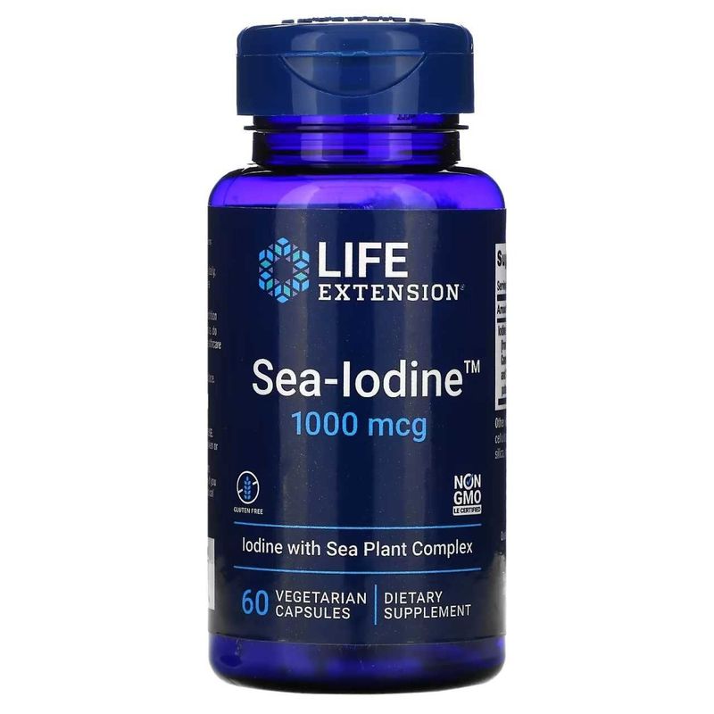 Life Extension, Sea-Iodine, 1000 мкг, 60 вег. капсул морской йод, келп