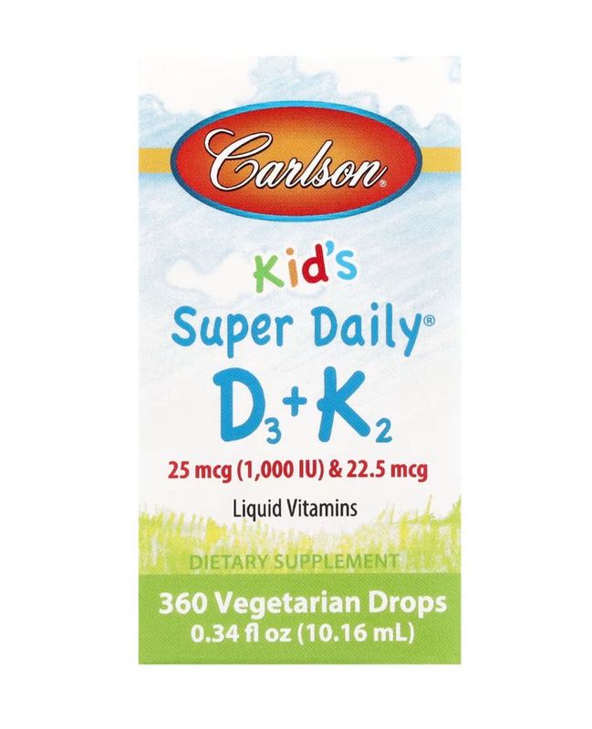 Carlson kids D3 K2 vitamins 1000 me