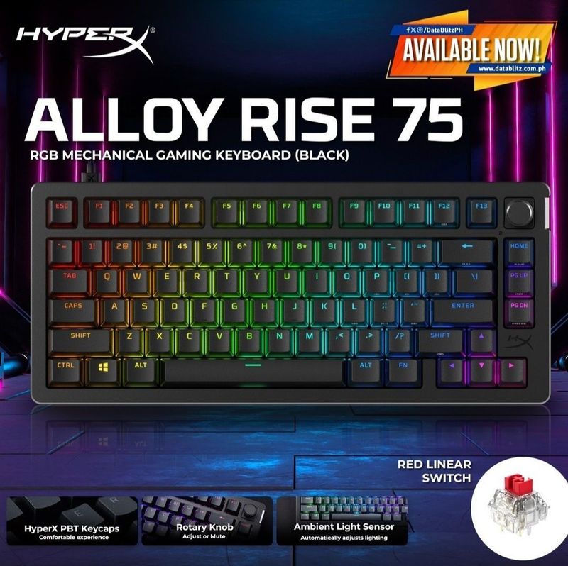 Hyperx Alloy RISE 75 СКИДКА Механическая Клавиатура Hyperx Alloy RISE 75 СКИДКА Механическая Клавиатура