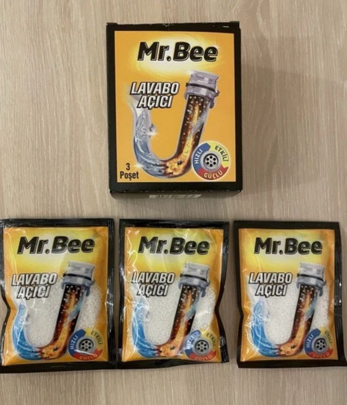 Засор в трубе Mr Bee, средства от засора труб производства Турция Засор в трубе Mr Bee, средства от засора труб производства Турция